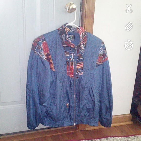 river edge Jackets & Coats Scroll Rare 8s Vintage Bomber Jacket